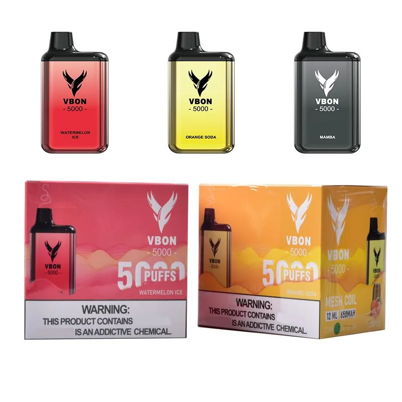 Bar Vapes Vbon 12ml de zumo de bolitas de 5000, 5K recargable Puff