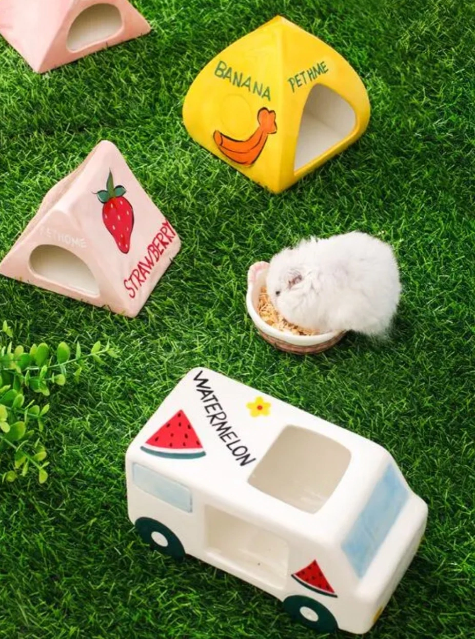 Summer Hamster Ceramic Bed Small Pet Bed Hamster Products