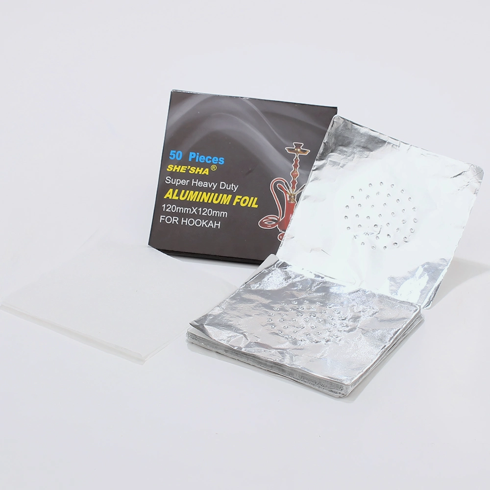 Nuevo estilo papel de lámina de Shisha personalizado con agujeros de aluminio Hoja de papel Hoja de lámina