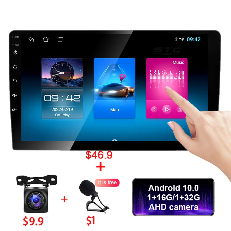 9 Inch Android Screen Android Car DVD Intelligent Multimedia Car Radio GPS Positioning Navigation 2 DIN Audio Stereo