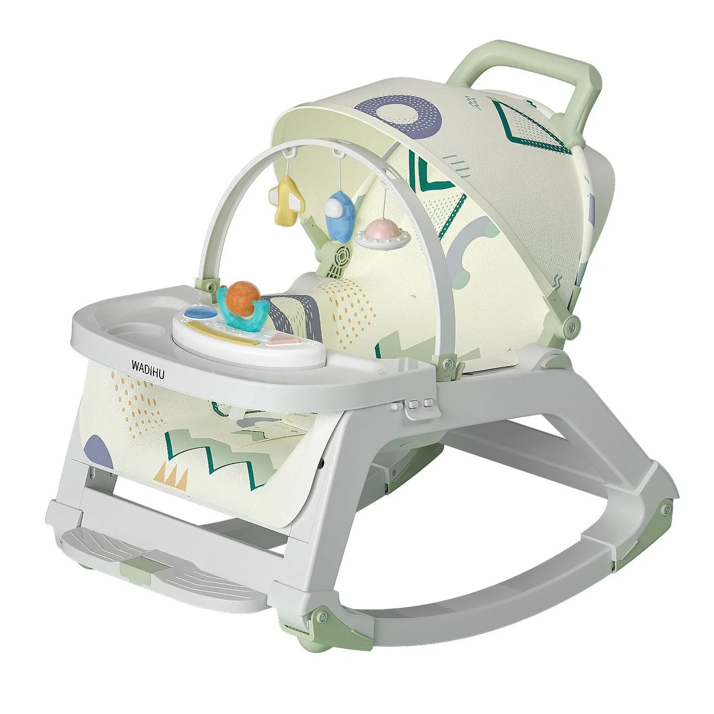 5 in 1 Baby Bouncer Plush Baby Rocking Chair Toys Sleep Toys Sound Machine White Noise Swing Baby Cradle Swing Bed