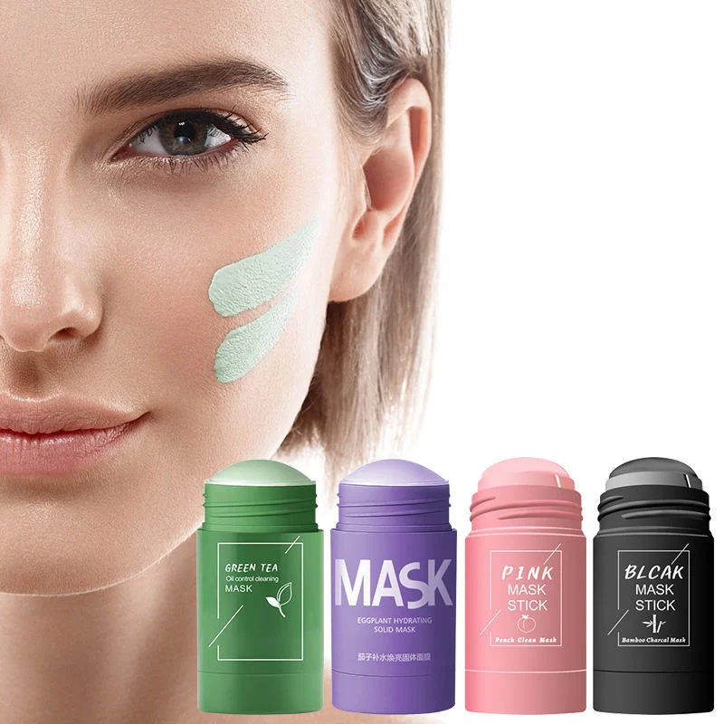 Masque hydratant de thé vert hydratant masque solide bâton de nettoyage