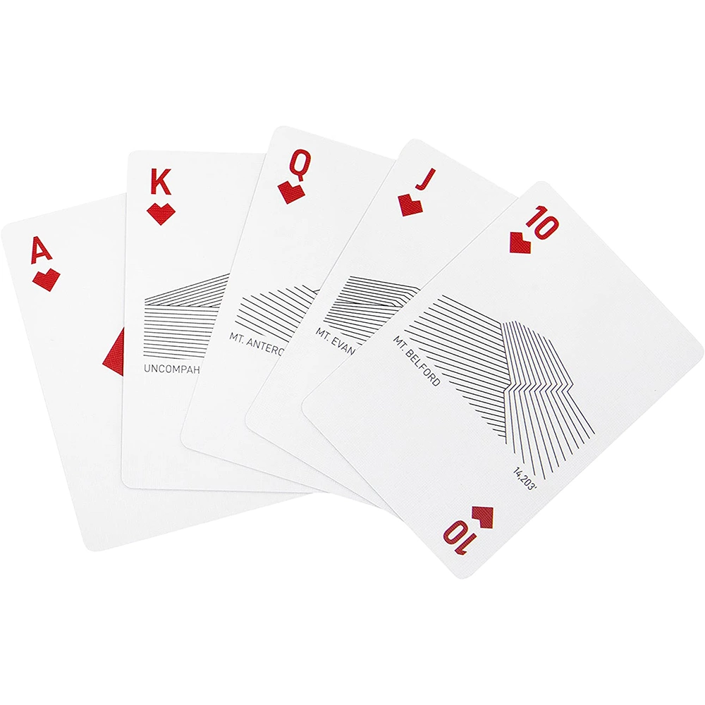 White Simple Peak, Mountain Playing Cards