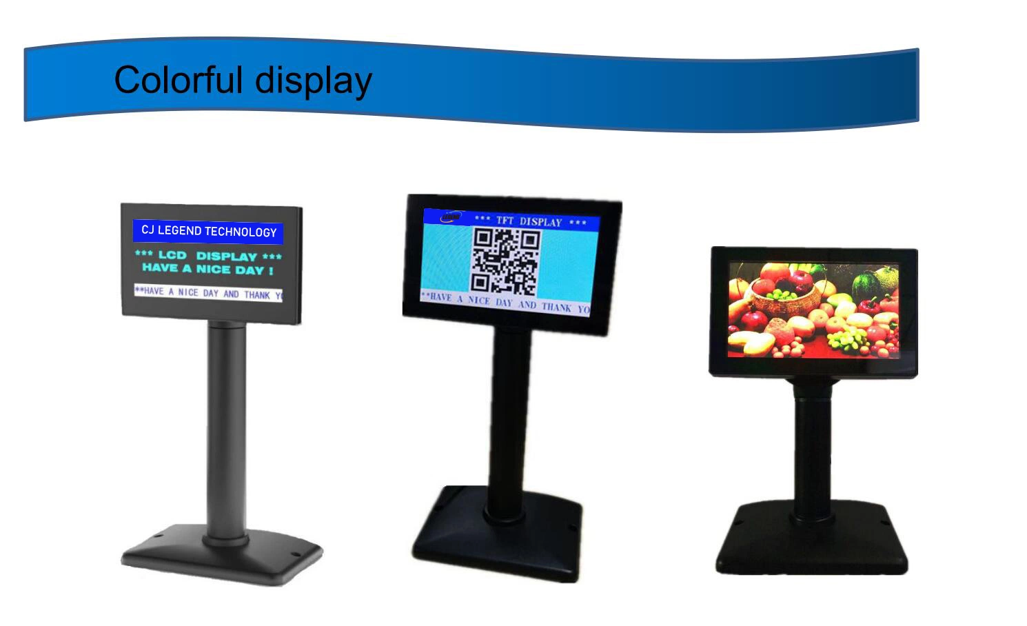 USB Interface 5 Inch POS Customer Display LCD Monitor with Pole Stand