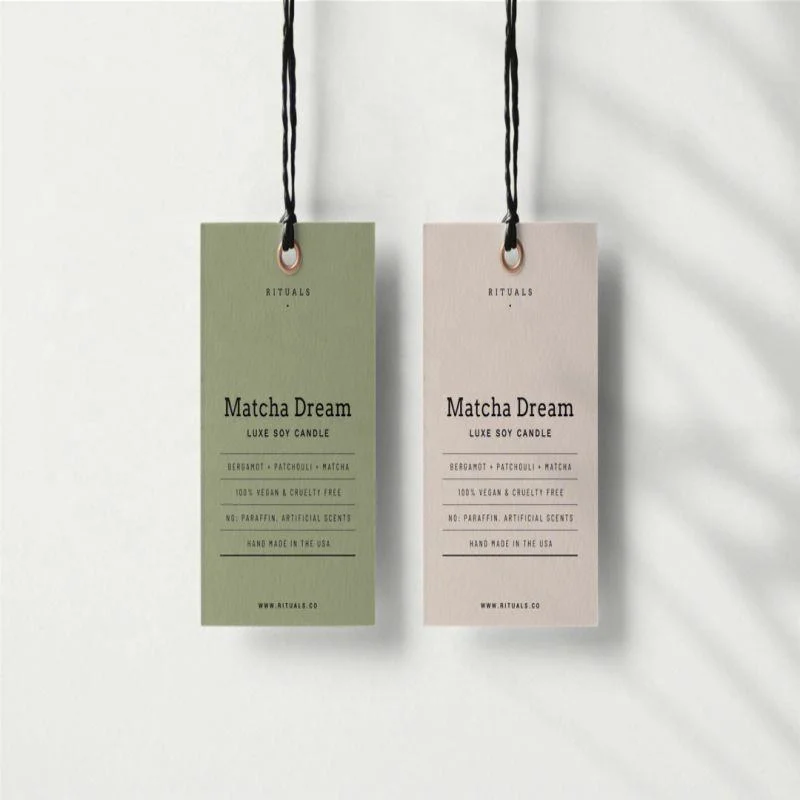 Custom Rectangular Round Square Clothing Gift Product Hangtag Tags Hangtags Hanging Card