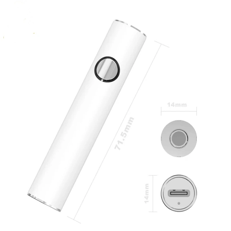 Mini-e-cigarro 350 mAh botão ajustável de 510 fios Vape bateria fina