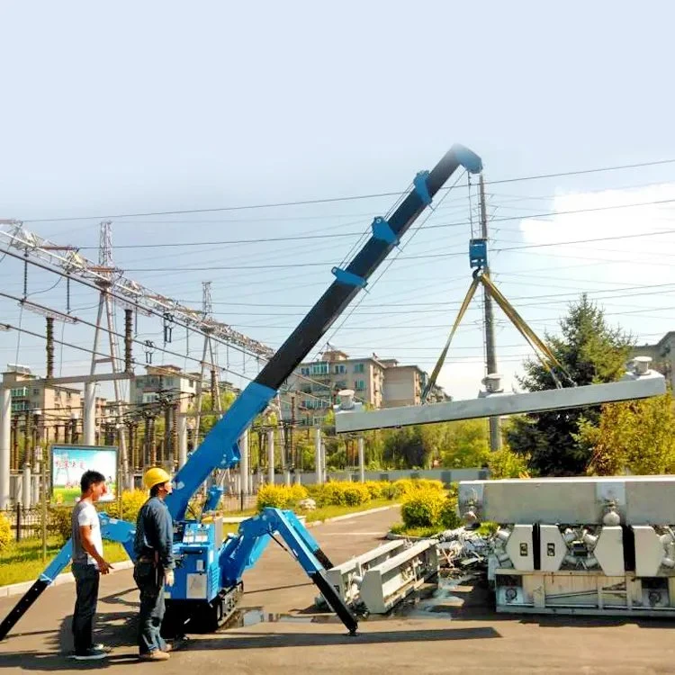 La grúa sobre orugas de pequeño tamaño pesado muro cortina de la instalación eléctrica de la grúa grúa araña Mini mando a distancia de 5 toneladas de producto