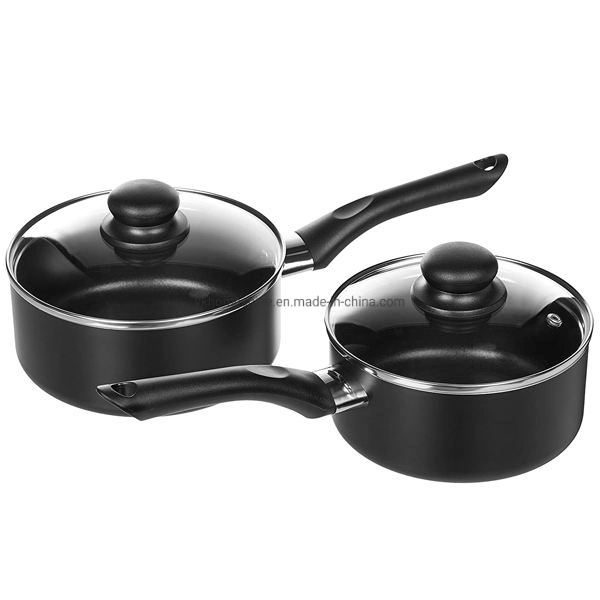 Aluminum Alloy Kitchen Cooking Pot Frying Pan Casserole Cookware Sets with Glass Lid