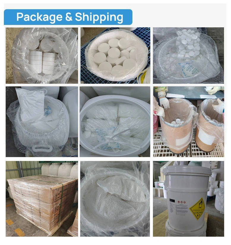 Swimming Pool Chemicals Trichloroisocyanuric Acid Chlorine Tablets Granular Powder TCCA 90