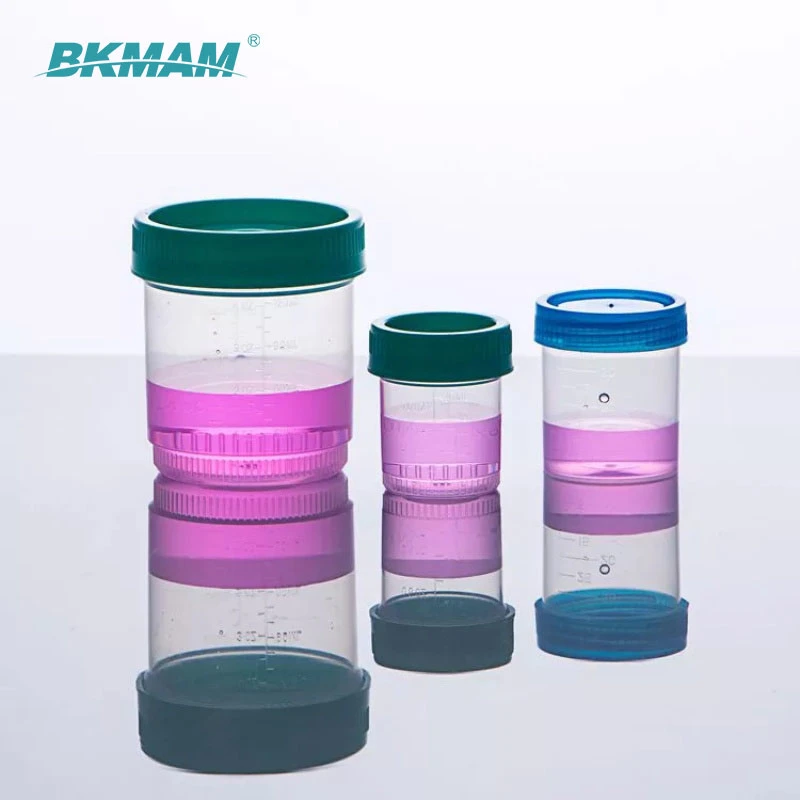 Screw Cap Urine Container Sterile Transparent Specimen Bottle 20ml 40ml 60ml 120ml