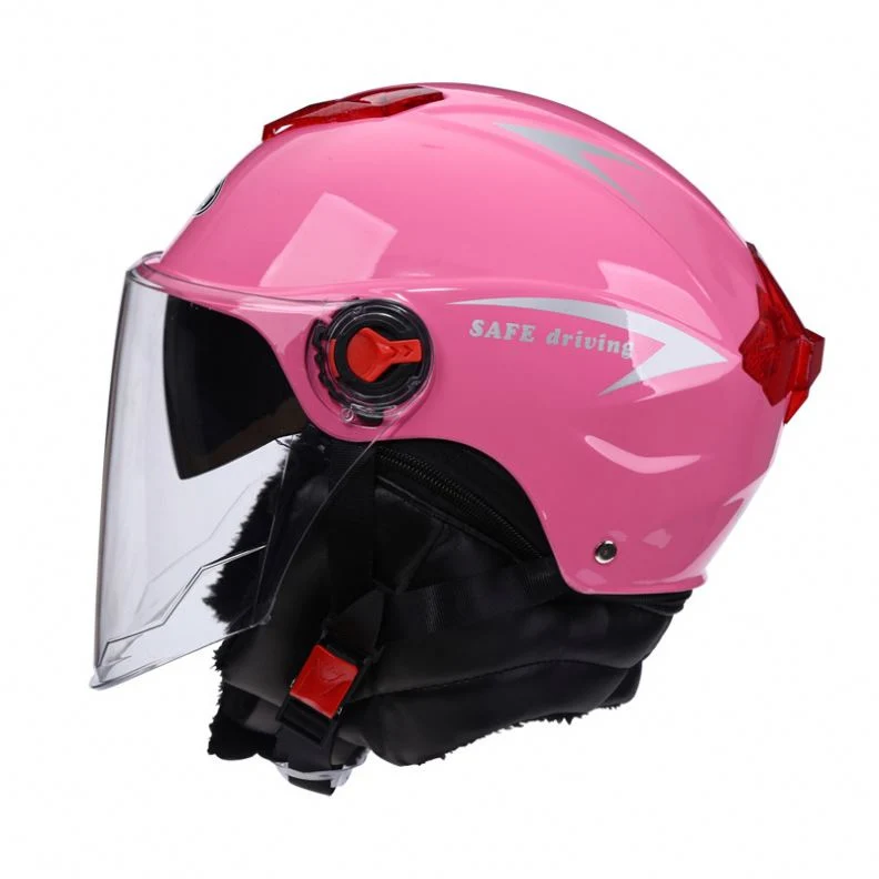 Motorcycle for Face Full Helmets Visor LED Light with Bike New Cool Carbon Fiber DOT Kids Boys Double Lens Autumn Helmet