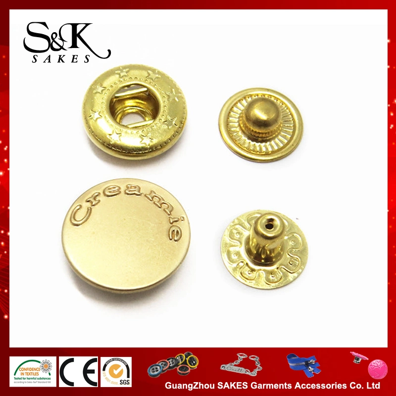 Good Quality Metal Button Spring Type Snap Fasteners Button for Pants/Jacket/Coat