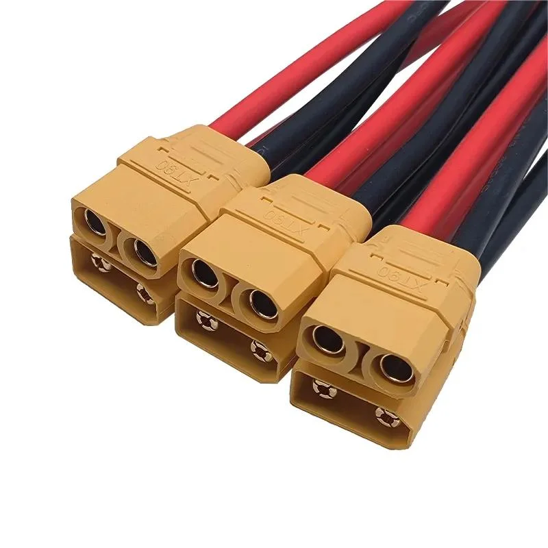 De alta calidad de personalización de la toma de corriente eléctrica Enchufe el cable de silicona de conector de cable de soldadura de batería de litio xt90 Cable