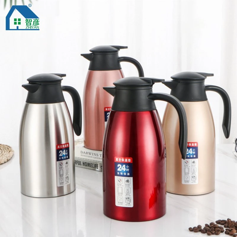 European Style Large Capacity 2L High quality/High cost performance  Household Stainless Steel Vacuum Insulated Coffee Pot