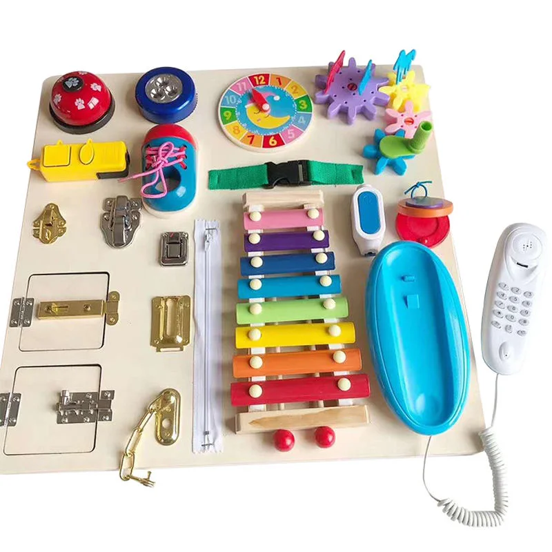 Kids Musical Instruments Children Montessori Switch desbloquea juguetes de madera
