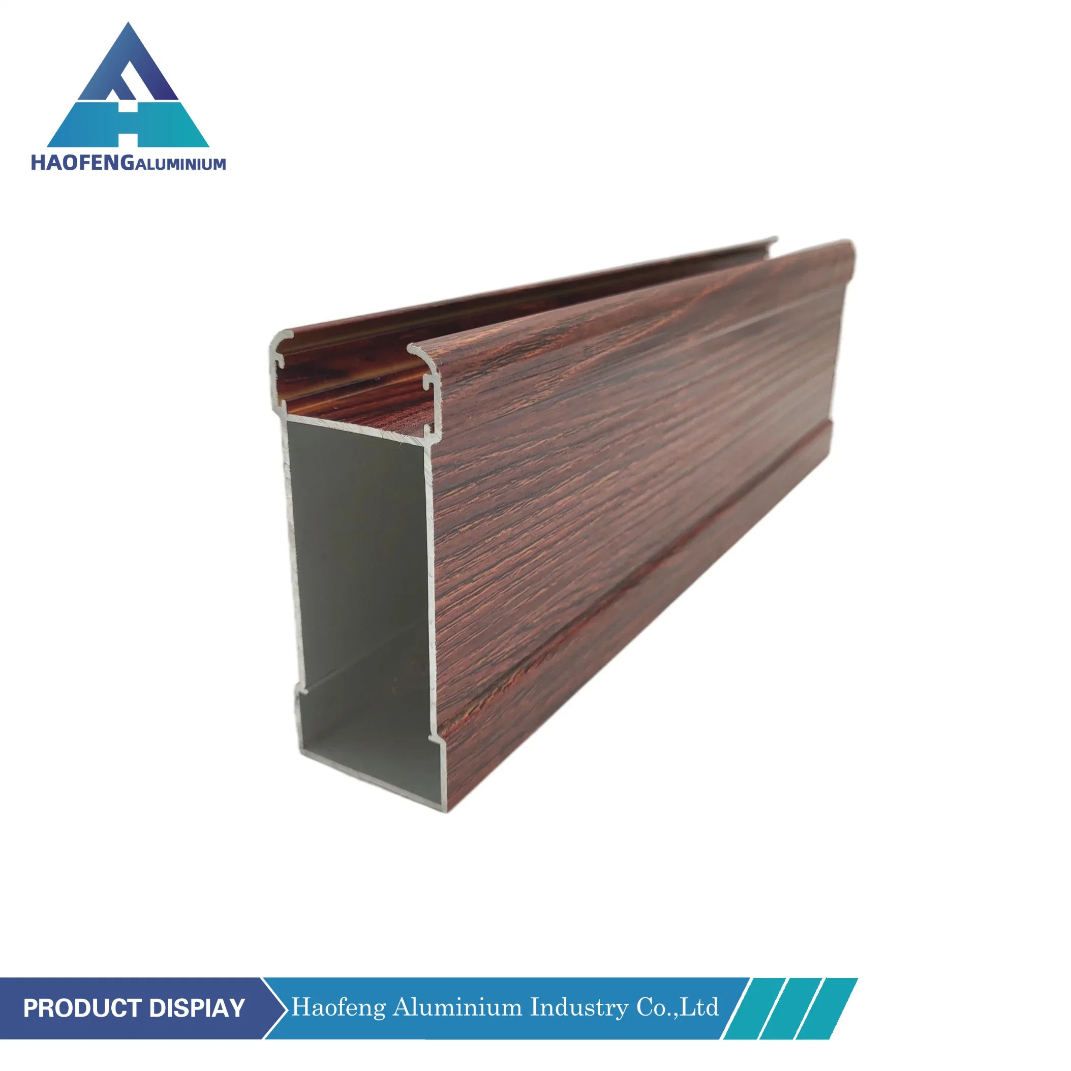 6063 Perfil de grano de madera aluminio Material de construcción para la Puerta/Ventana/muro cortina