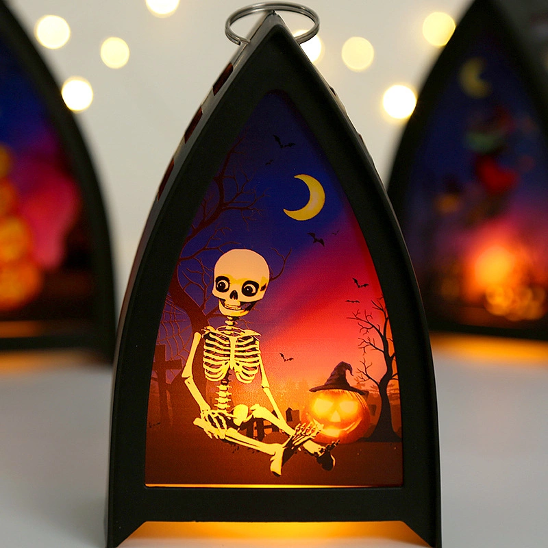 Halloween Jack-O '-Lantern Skull Lamp Witch Lamp Children Carry Scary Night Light Holiday Decorations Gifts Window Knickknacks