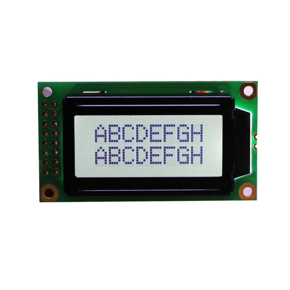 5V 3.3V Monochrome Standard Product Character 8X2 COB LCD Display