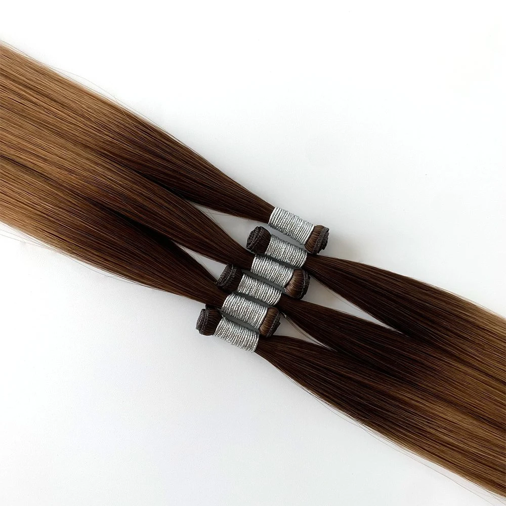 La parte superior de lujo super Hair Extension Federación trama Extensiones de Cabello el doble de dibujado el cabello humano vietnamita el genio de la trama