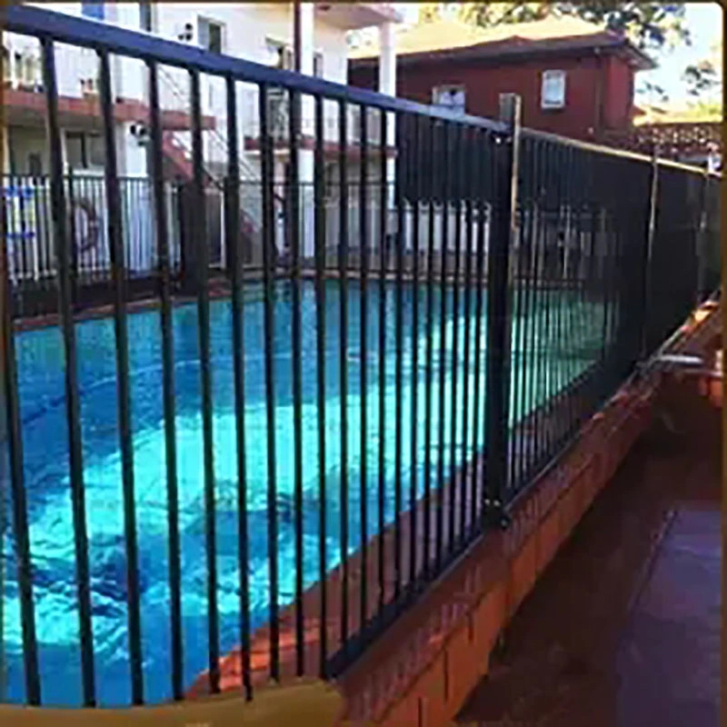 Flat Top Powder Coated Aluminum Fencing Swimming Pool Fence Security Fence