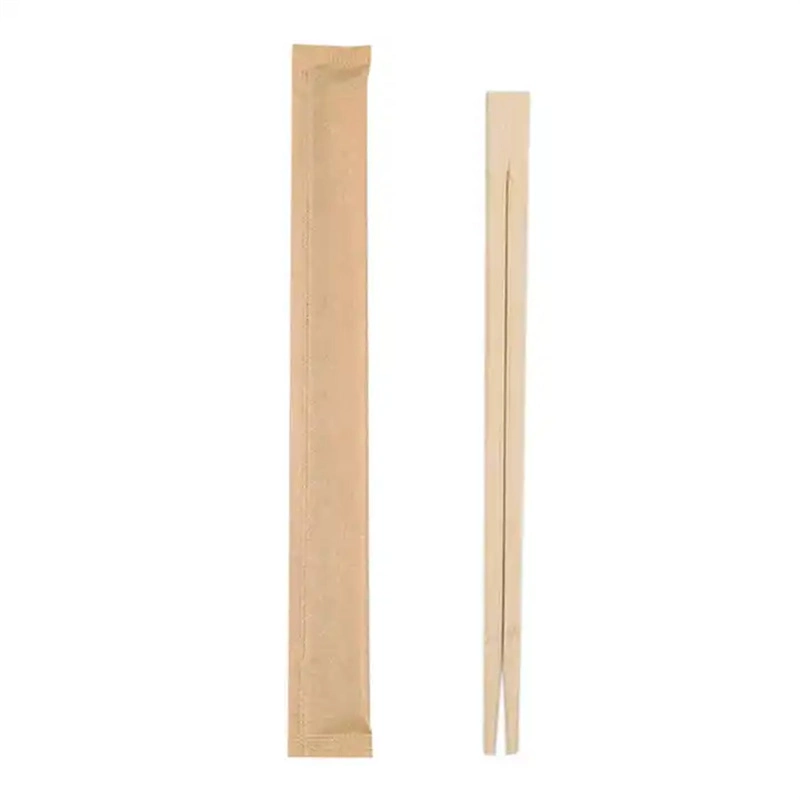 High quality/High cost performance  Custom Size Natural Paper Wrapped Disposable Twins Bamboo Chopsticks