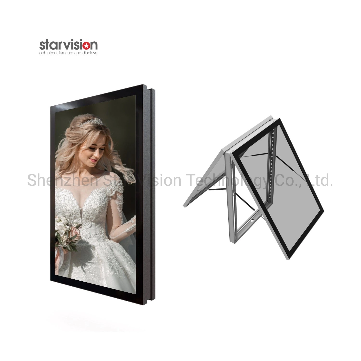 Double Side Aluminum Outdoor Water Proof LED Poster Frame for Advertisement