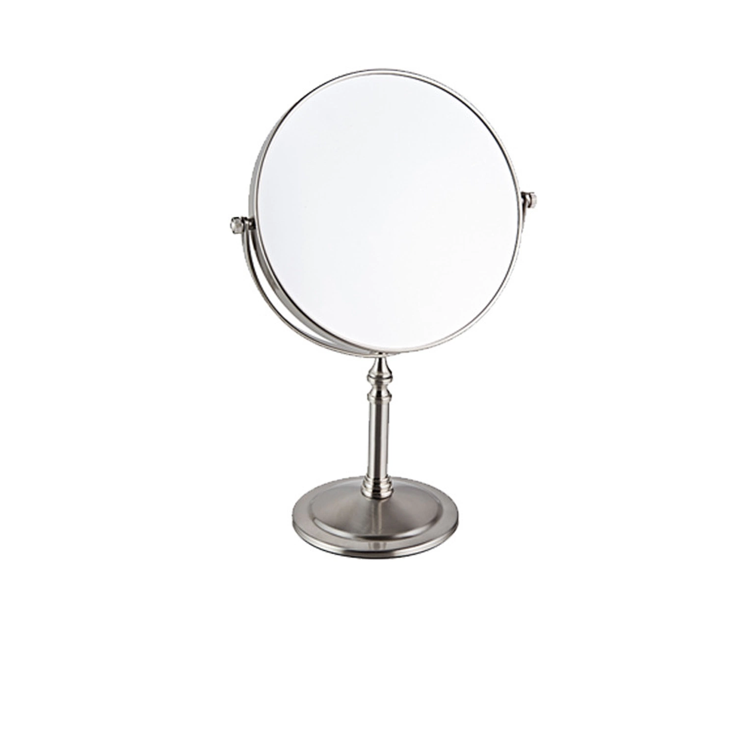 Vanity Tabletop Mirror Double-Sided High Adjustable Makeup Mirrors with Pedestal for Bathroom Standing Chrome Finish