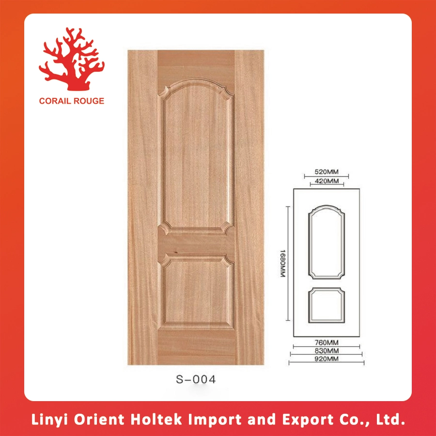 High quality/High cost performance  Kinds of Natural Veneer HDF Mould Door Skin