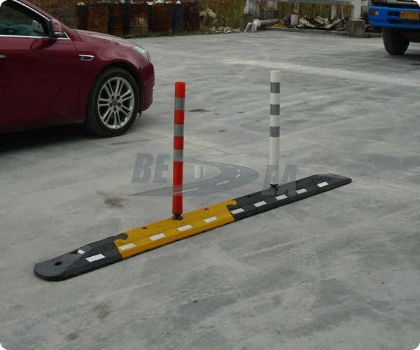 with Flexible Post Rubber Lane Separator System for Traffic Safety