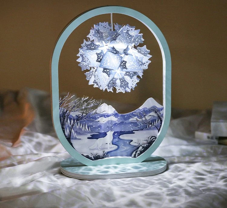 Kulturelle Kreative Geschenk Chinesischen Stil Acryl Frame Papier Geschnitzt Aromatherapie Licht