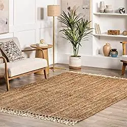 Casa al por mayor decoración Círculo Yute Rug Yute trenzado Rug lata Yute de los matones a medida