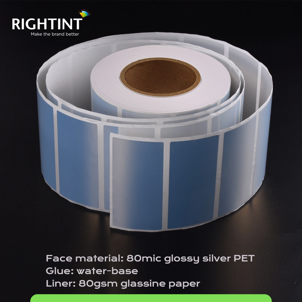 Pet Label Material for Inkjet Printer Self Adhesive Decorative Paper Silver