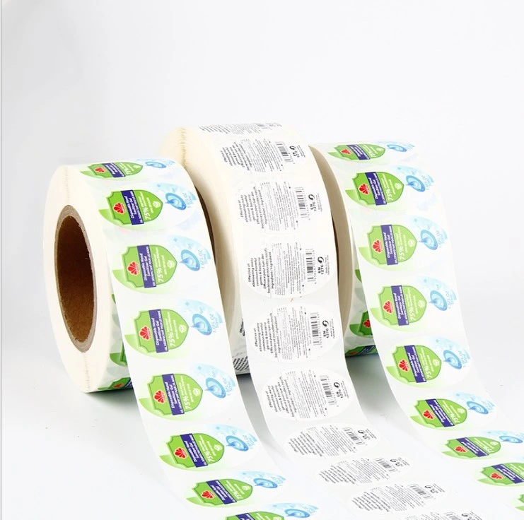 Custom Waterproof Synthetic Paper Self Adhesive Oval Bottle Label Sticker Printing