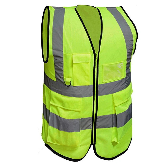 Logotipo personalizado Hi Vis Tops uniforme de la construcción de la seguridad reflectantes Chaleco de seguridad para el saneamiento de los trabajadores