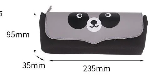 Panda Niedlichen Schreibwaren Leder Bleistifttasche