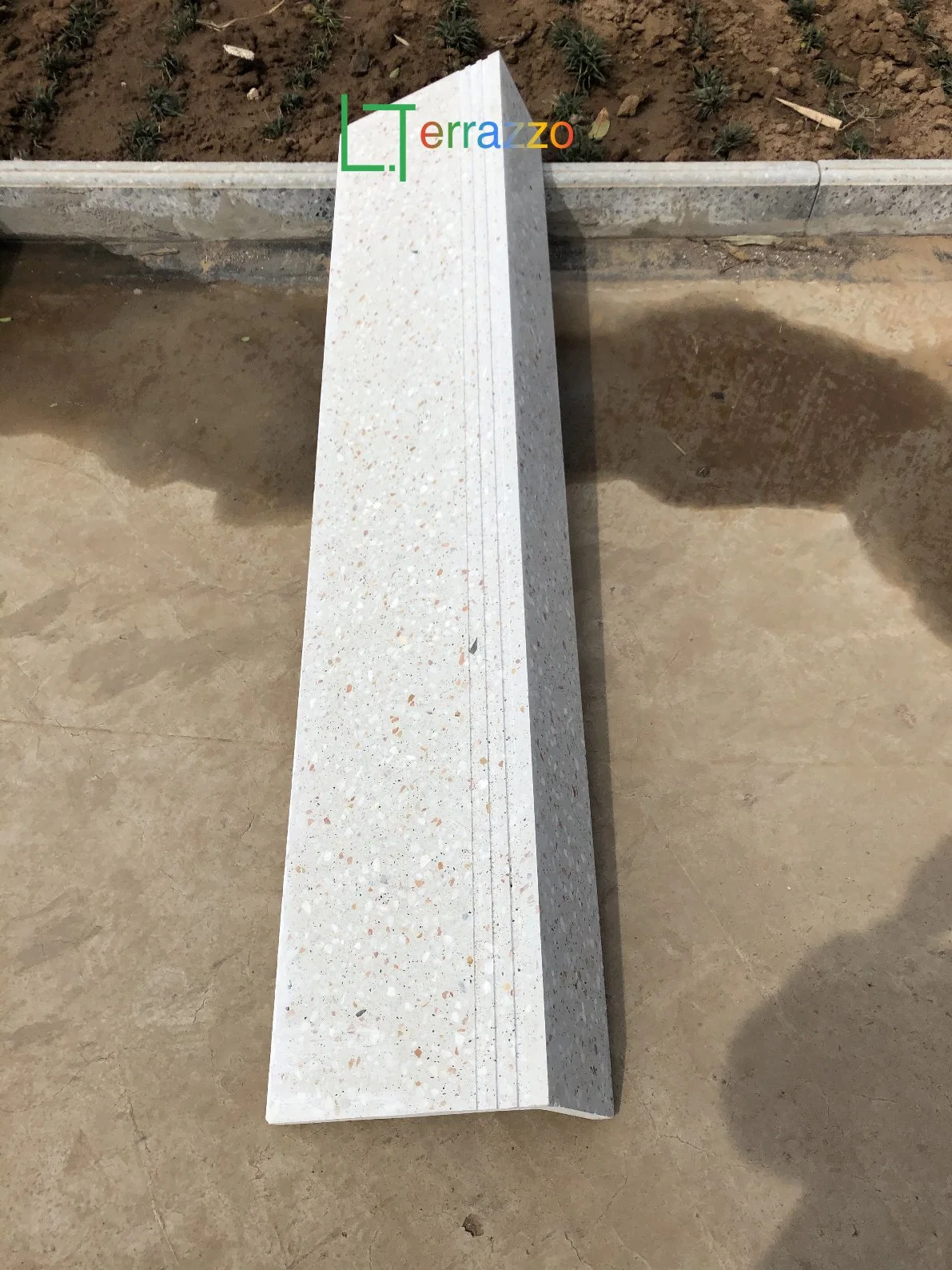 High quality/High cost performance Beveled Anti-Skid Terrazzo White Exterior Floor Tile