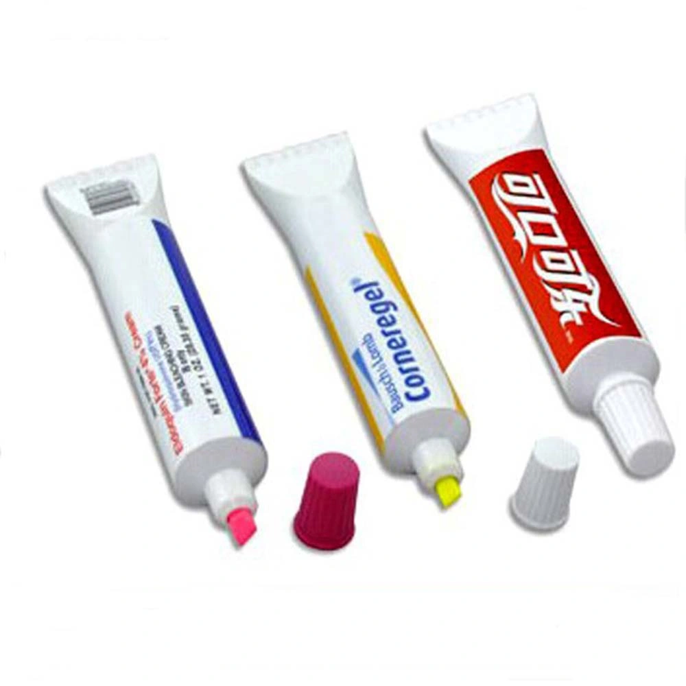 Zahnpasta Form Tube Textmarker Stift, Marker Pen, Werbegeschenk Textmarker Stift