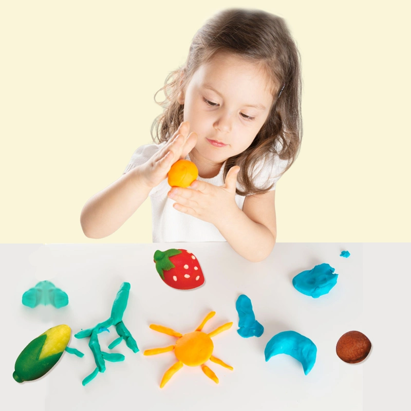 Kids Intelligent DIY Air Dry Plasticine Soft Clay Toy Set Children Early Childhood Educational Modeling Play Dough with Tools