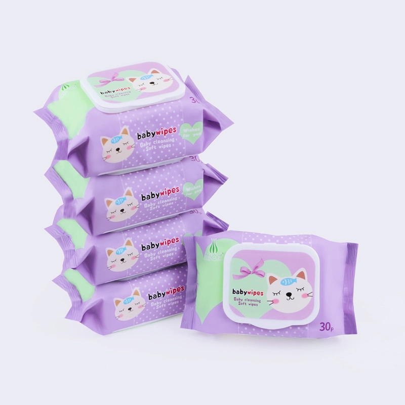 Eco Friendly Spunlace Organic Wipes Flushable Baby Wet Nonwoven Wipes