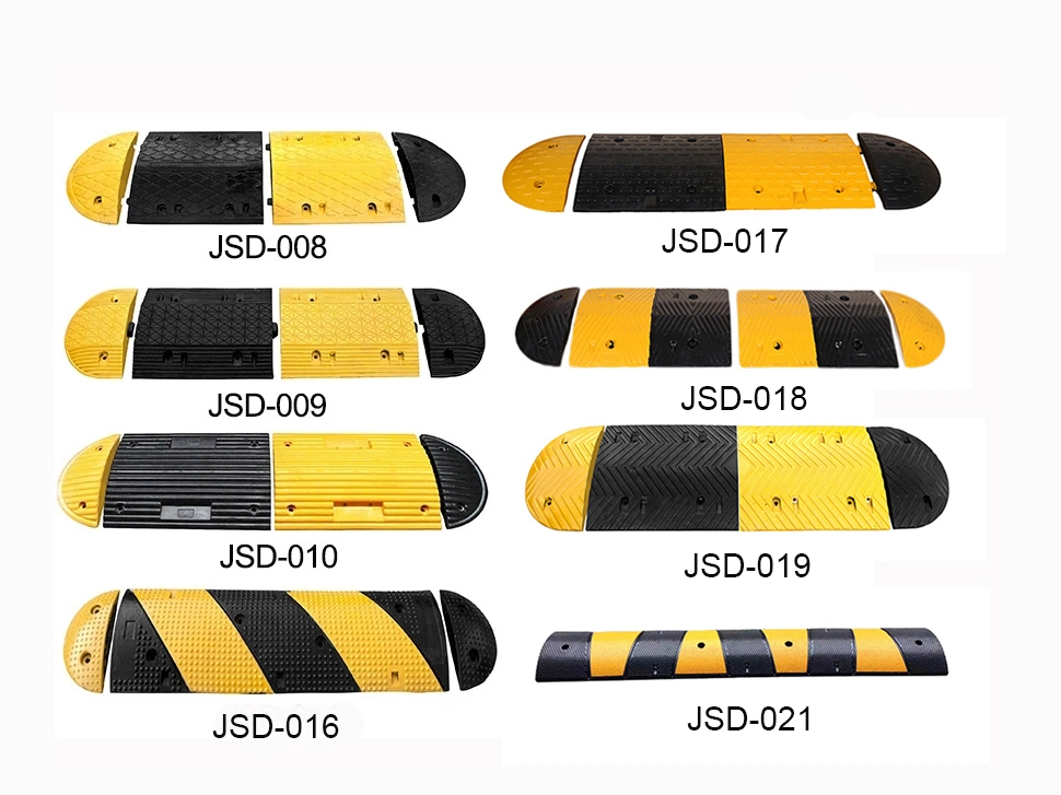 500*300*45mm Portable Rubber Road Hump Speed Bump