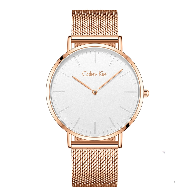 Reloj de pulsera casual de regalo de los hombres Ver Milanese Ultra delgado y minimalista con reloj de pulsera