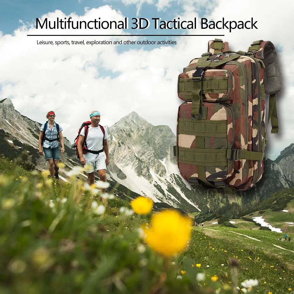 Durable Outdoor Bags Wear-Resistant Camping 3D Backpacks Outdoor Large Storage Knapsack 30L Climbing Travel Rucksack