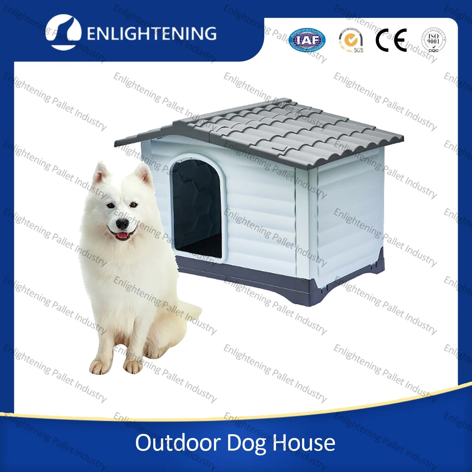 Cores Personalizadas no exterior de plástico à prova de gaiola Pet Cat Canil Dog House