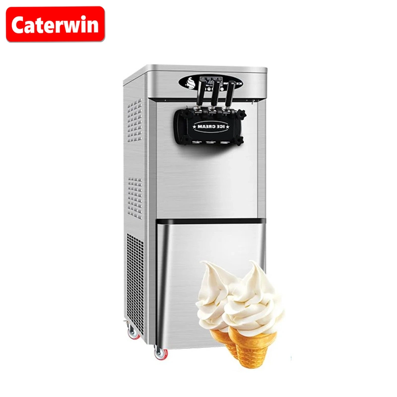 Caterwin Comercial Venta caliente 3 sabores suaves servir helado que hace la máquina La máquina del yogurt congelado Heladero