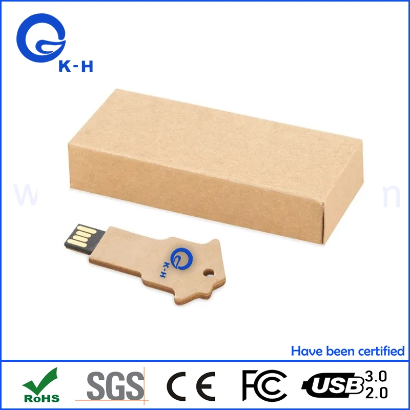 OEM Carton Recyclé Papier USB Mémoire Flash 32GB U Disque 16GB