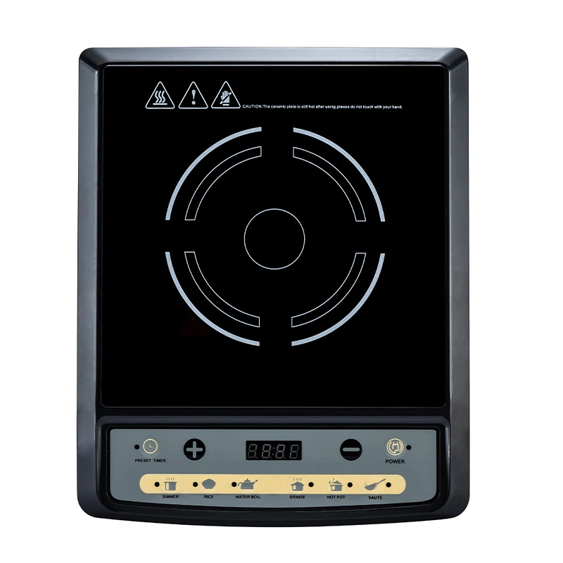 Hot Factory Price Wholesale/Supplier Black Crystal HD Layoutcooker 1400W~2000W Induction Cooker