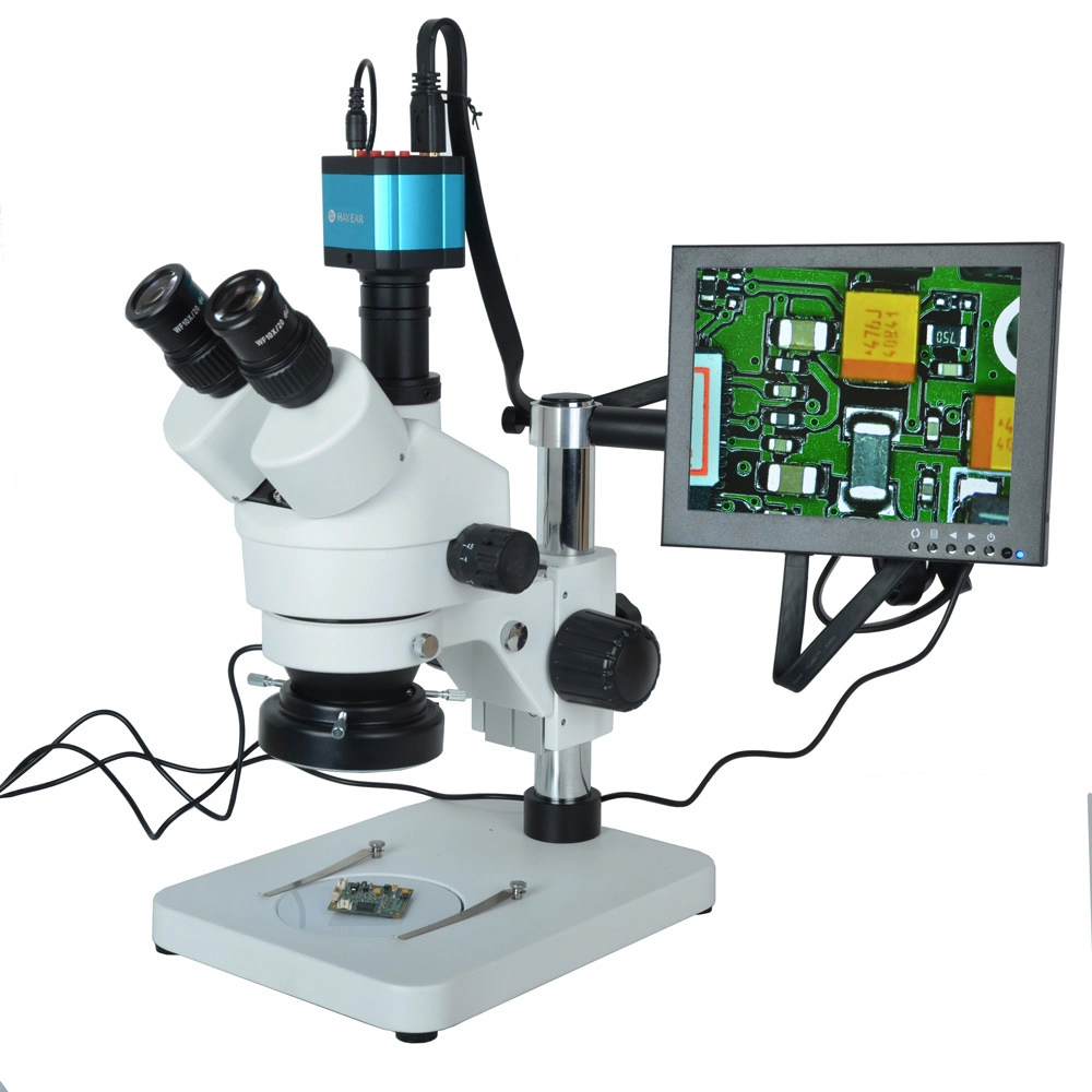 Cámara industrial microscopio de tres lentes de 14 megapíxeles