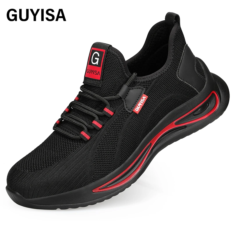 Guyisa Nueva Zapata de Seguridad Moda Deportes estilo de pinchazo Acero resistente Zapato de seguridad para los dedos