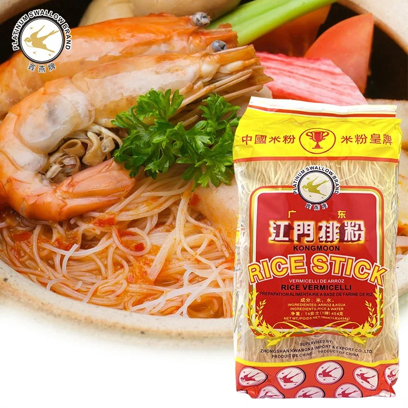 454G Platinum Swallow Brand Chinese Kongmoon Rice Stick/Rice Vermicelli with Low Calories Cooked