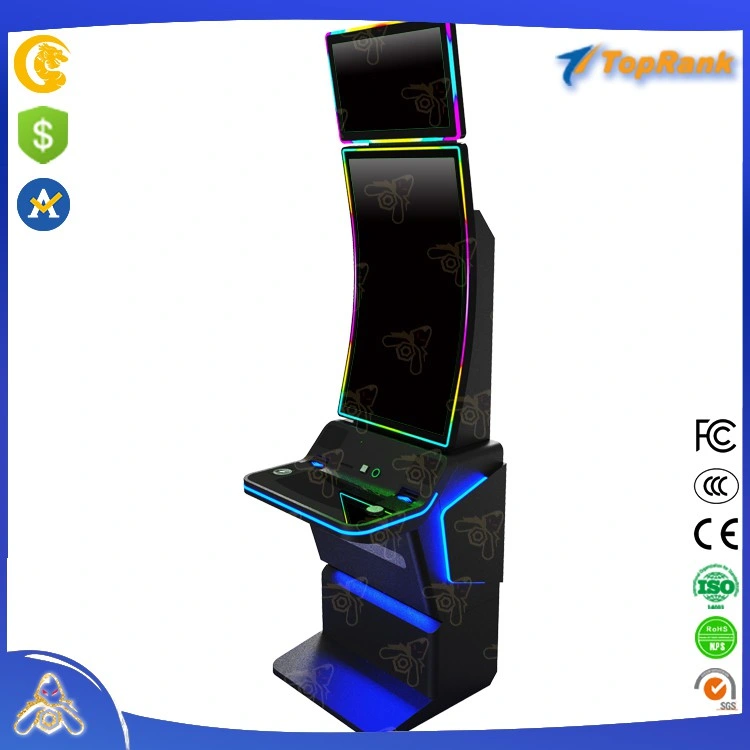 2023 Arcade com moedas 43" Armário Curva Multi 8 em 1 Incêndio Jogo Link Slot Machine